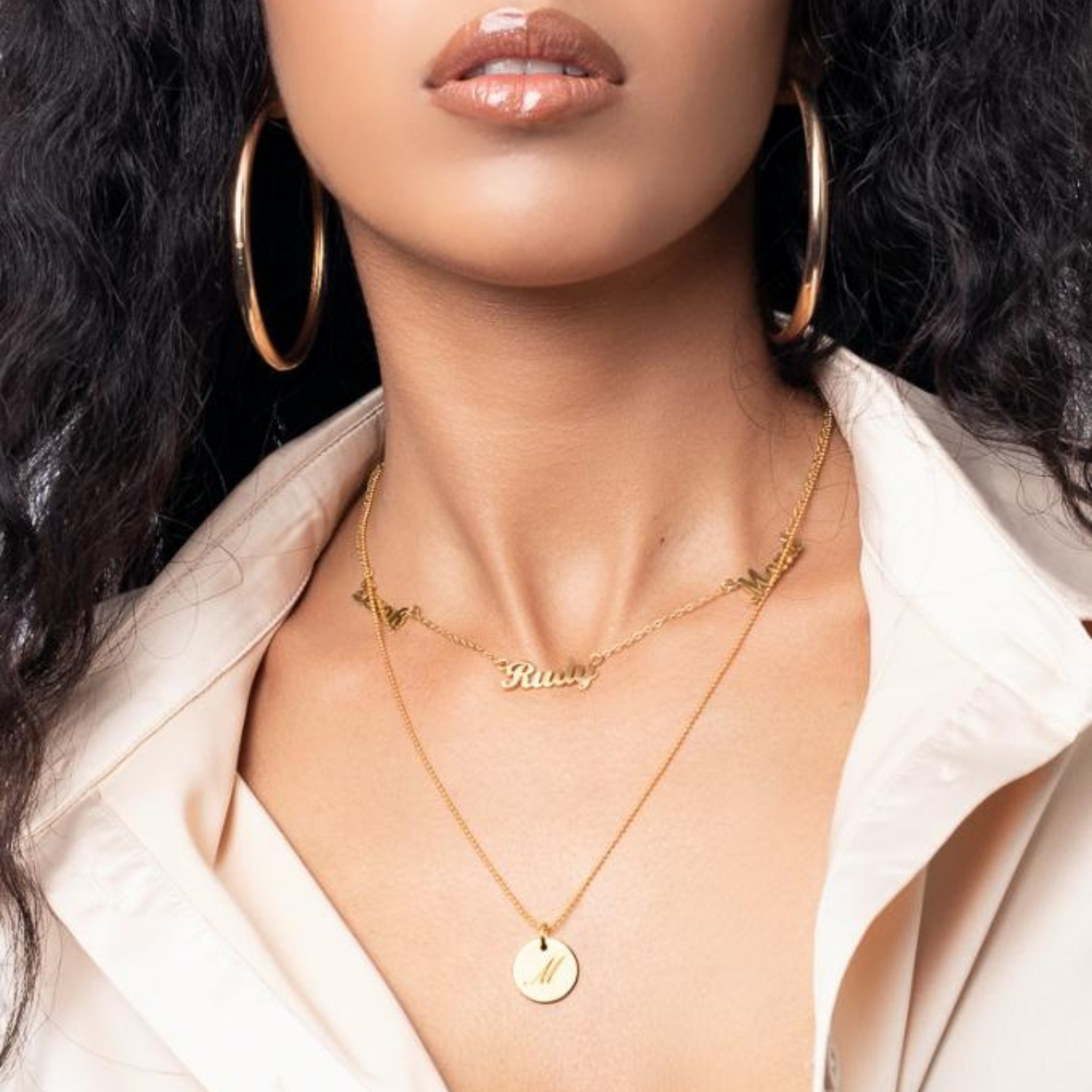3 name necklace white gold deals