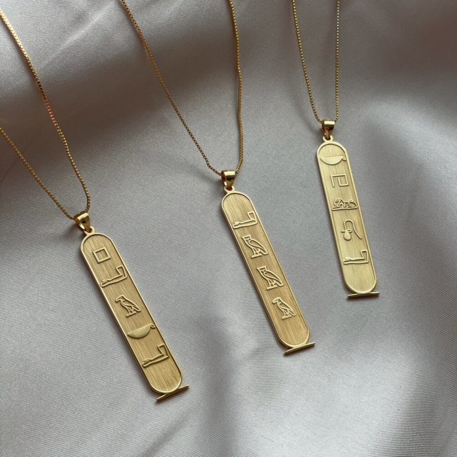 Hieroglyphics 2025 name necklace